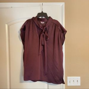 Kate Spade Satin Tie Neck Top